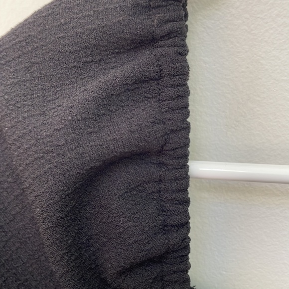 Madewell Crepe Square Neck Puff Sleeve Top Black - Picture 9 of 10